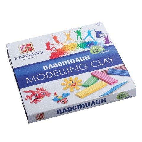 Луч Пластилин Классика, 12 цветов, 240 г - купить с доставкой по ...