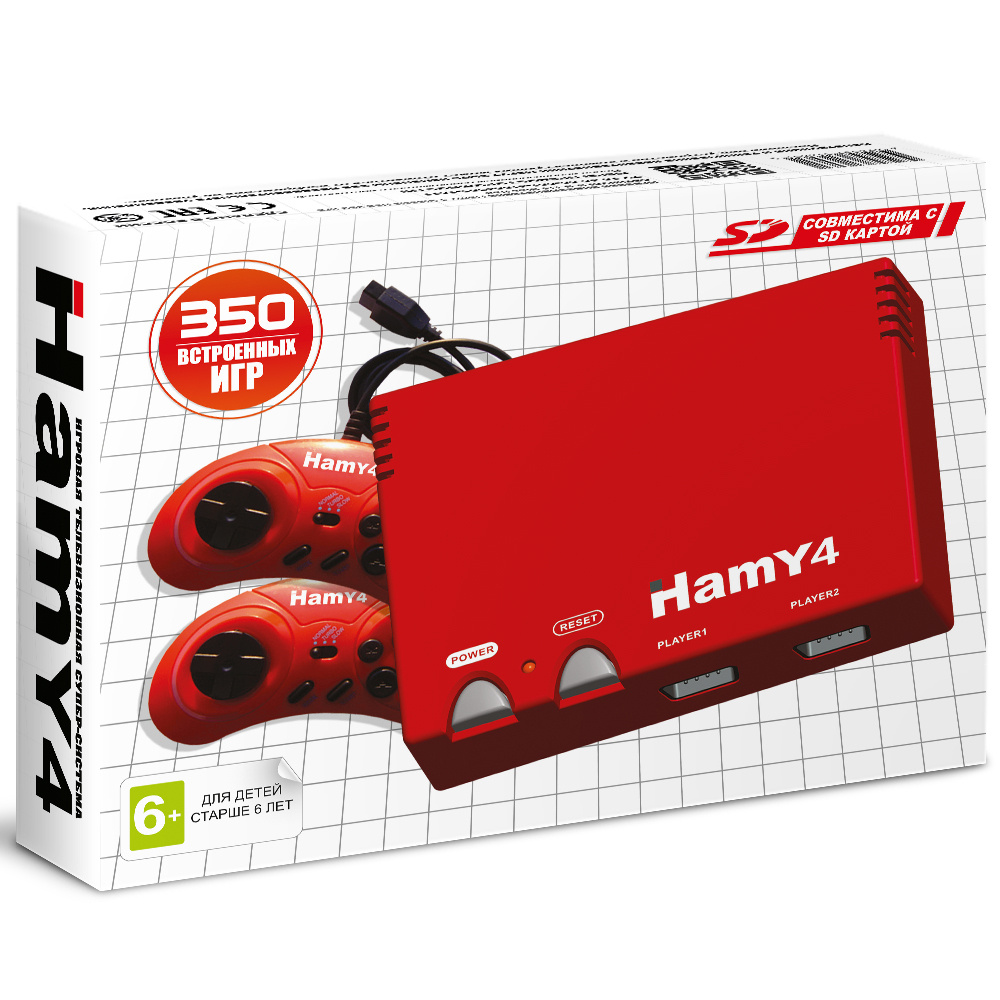 Игровая приставка HAMY 4 (16+8 bit) Classic Red + 350 игр - купить с  доставкой по выгодным ценам в интернет-магазине OZON (192850345)