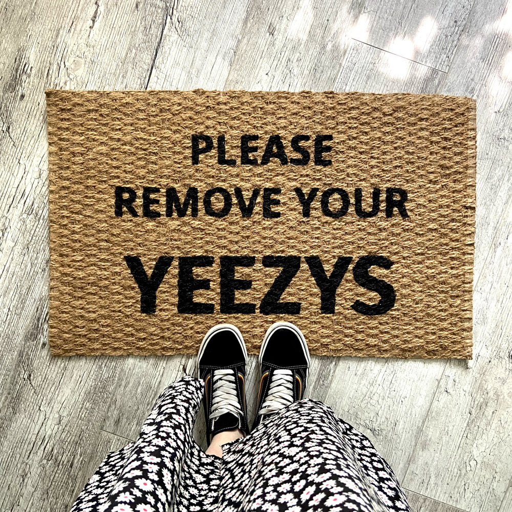 Коврик придверный в прихожую 80х50 см натуральный 8STORE, Remove your Yeezys  #1