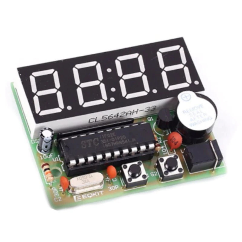 DIY Clock AT892051 4 Digits, Радиоконструктор электронные часы с ...