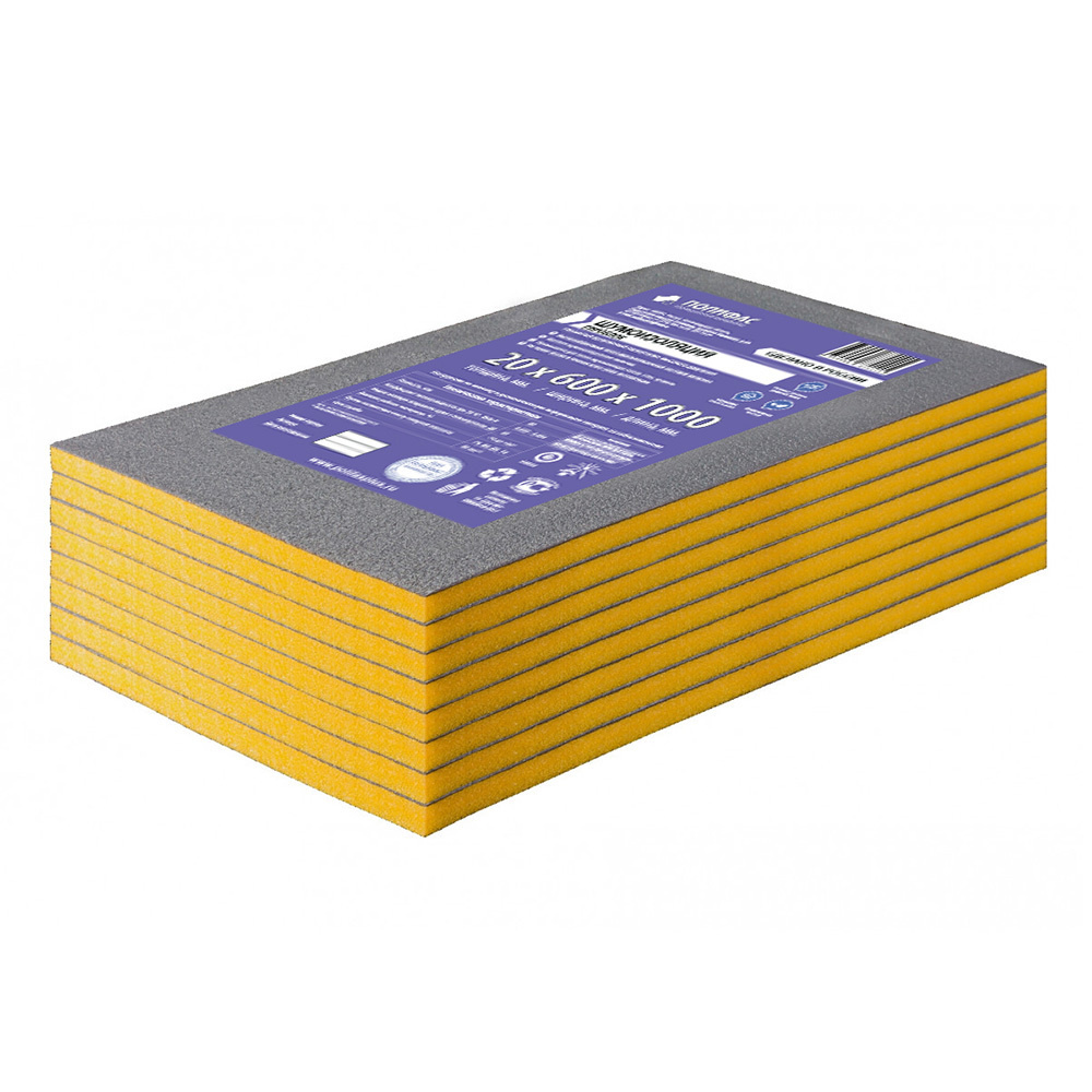 Шумоизоляция Евроблок Стенофон 20 мм 0,6х1 м купить на OZON по низкой ...