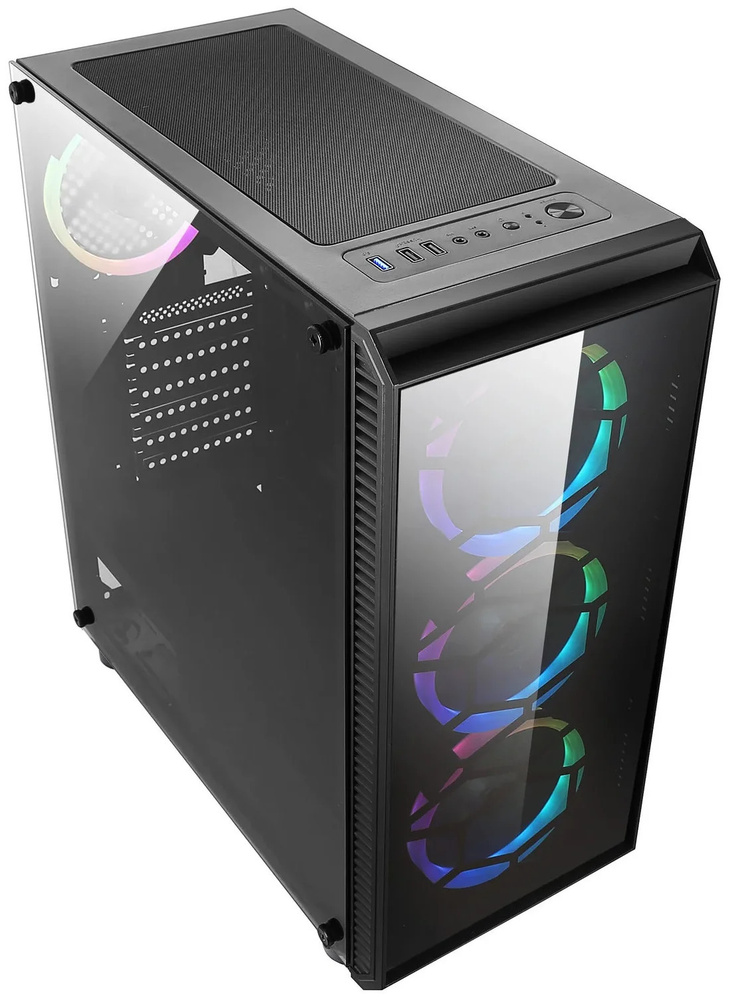 Компьютерный корпус Boost Game (192-6 ARGB/G192) Black без БП, черный ...