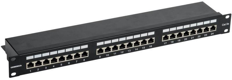 Патч-панель ITK Generica PP24-1UC5EF-K05-G 19" 1U 24xRJ45 кат.6 FTP ...