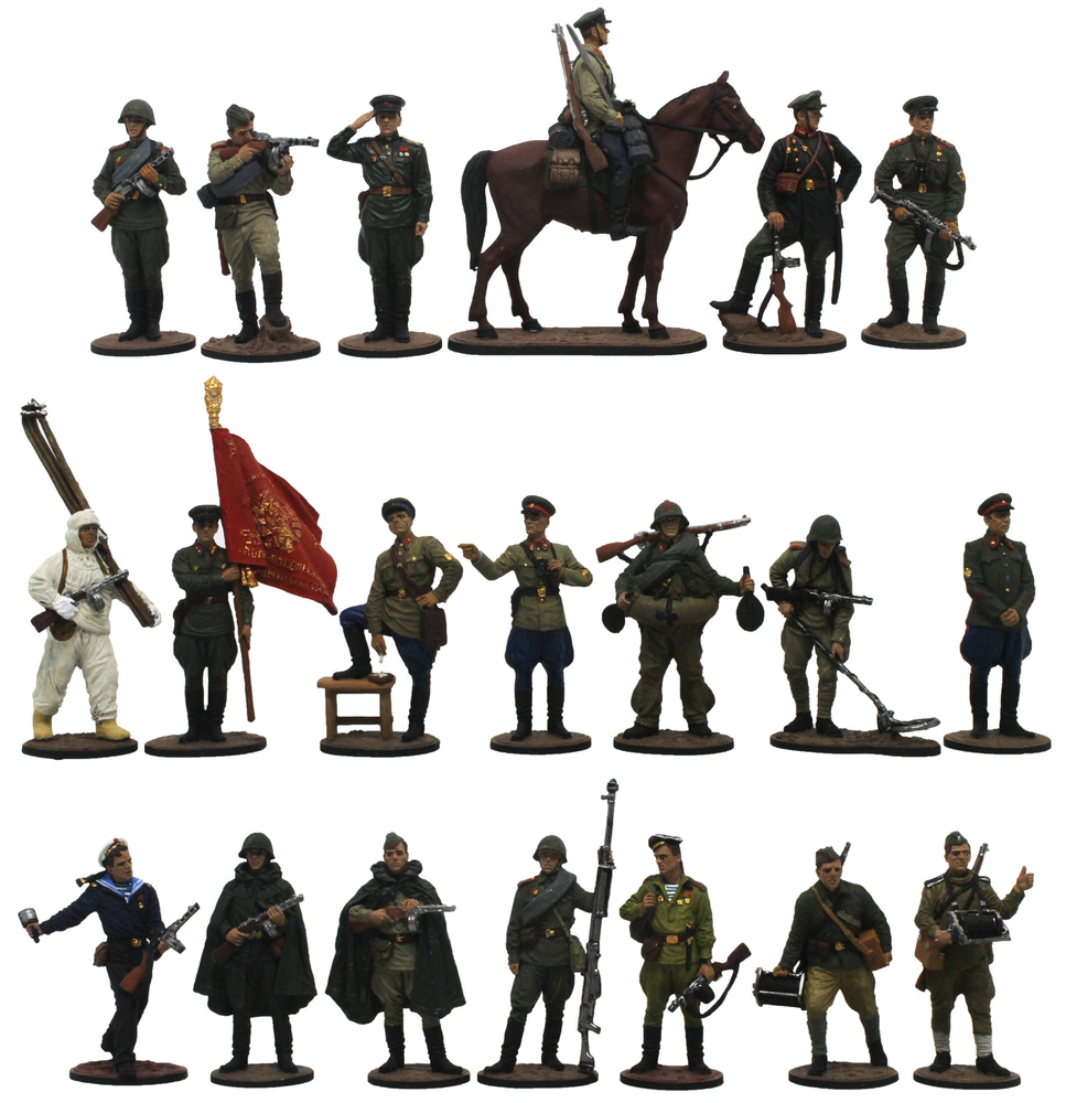 "Вторая мировая война, Красная Армия" №20-3ЕК (20 э) набор оловянных ...