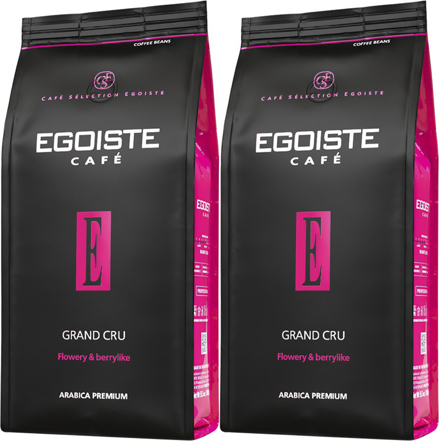 Кофе Egoiste Grand Cru в зернах 1 кг, комплект: 2 упаковки по 1 кг ...