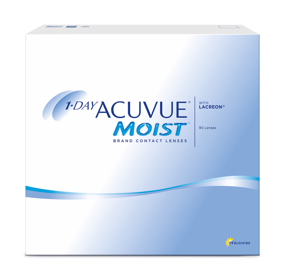 ACUVUE Контактные линзы 1-Day Acuvue Moist, 90 линз / 8.5 / -4.00 #1