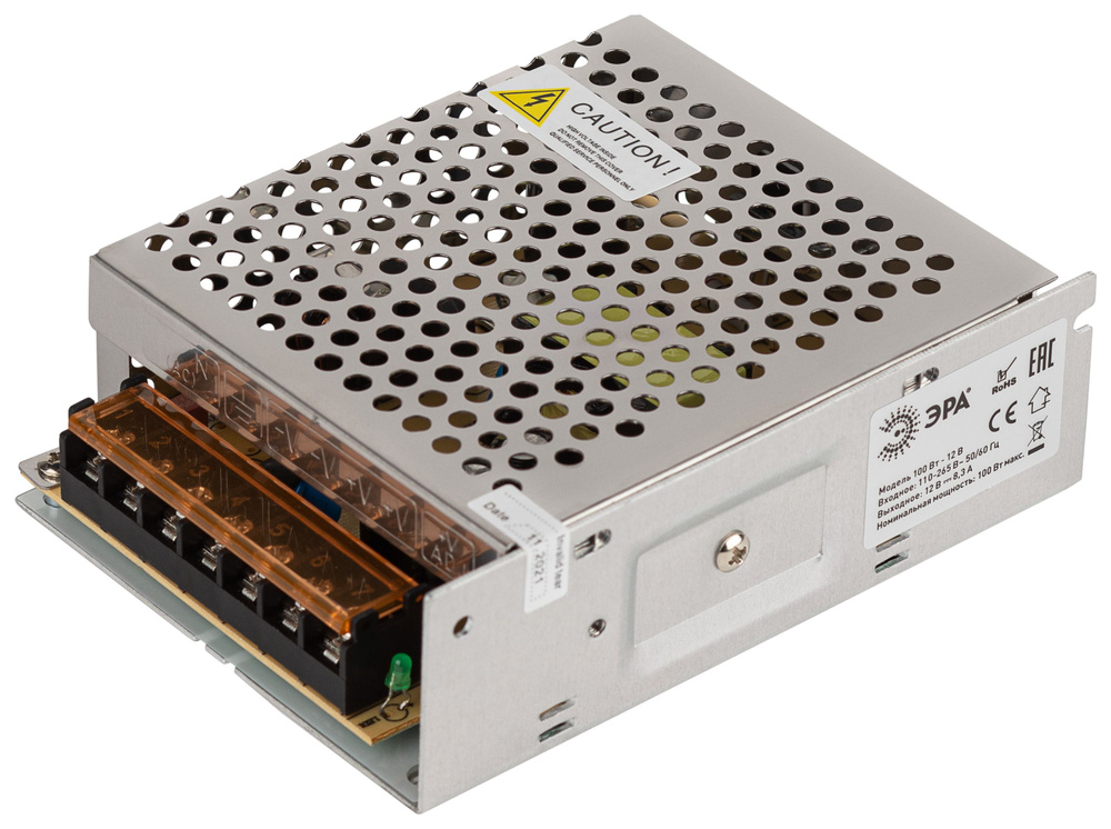 Блок питания для светодиодной ленты ЭРА, 12В, 100 Вт, IP20 - купить по ...