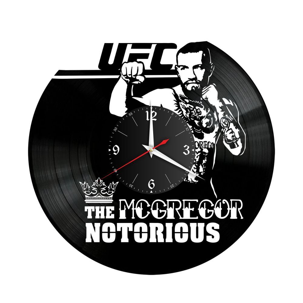 RedLaser Настенные часы "Conor McGregor из винила, №1 ", 30 см #1