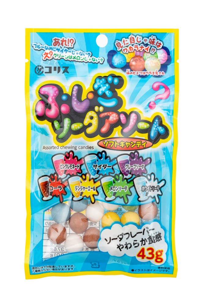 Японские жевательные конфеты ассорти 7 вкусов газированных напитков, CORIS, Япония.  #1