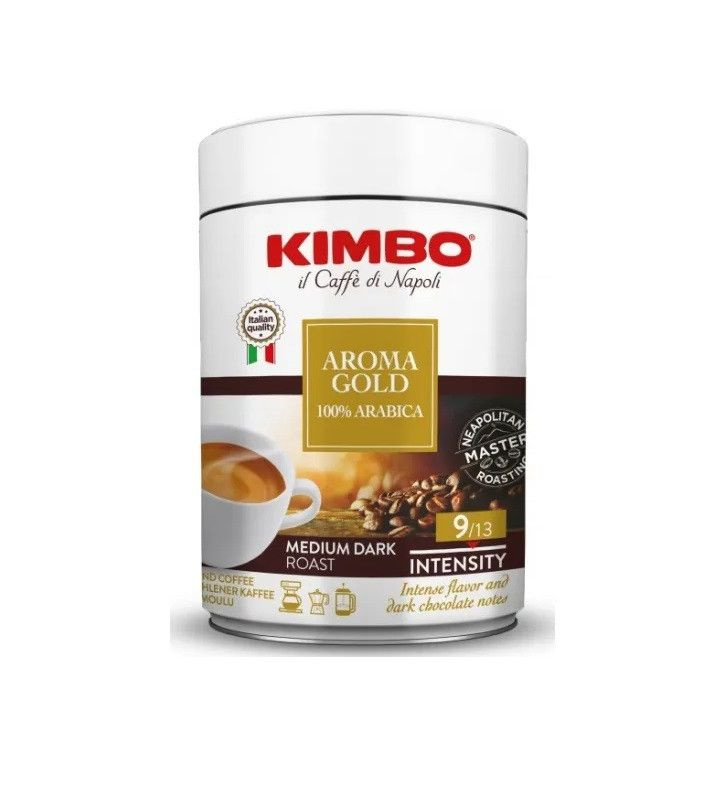 Кофе молотый Kimbo Gold Arabica банка 250гр #1