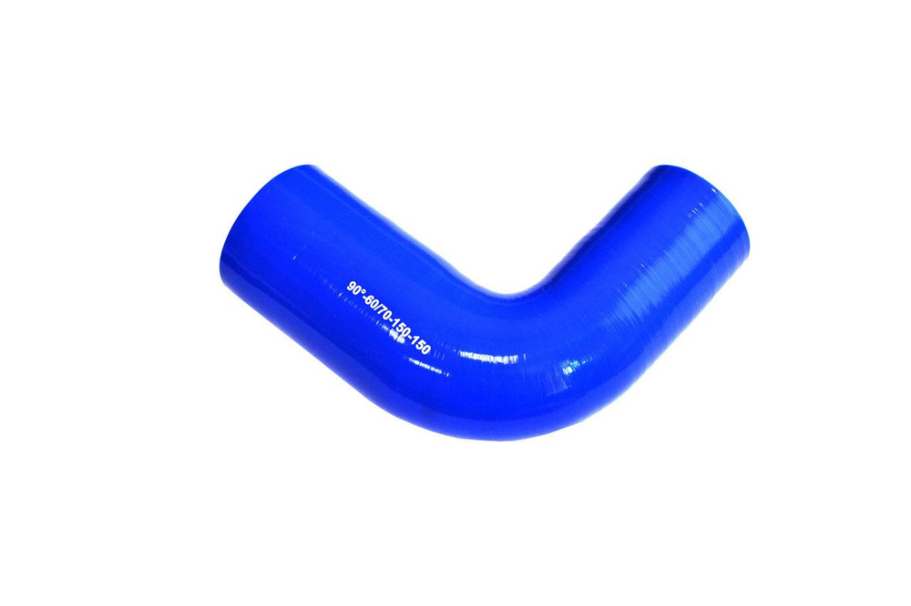 Патрубок силиконовый угловой с переходом Ф 60х70 мм L 150х150 мм, 90 ...