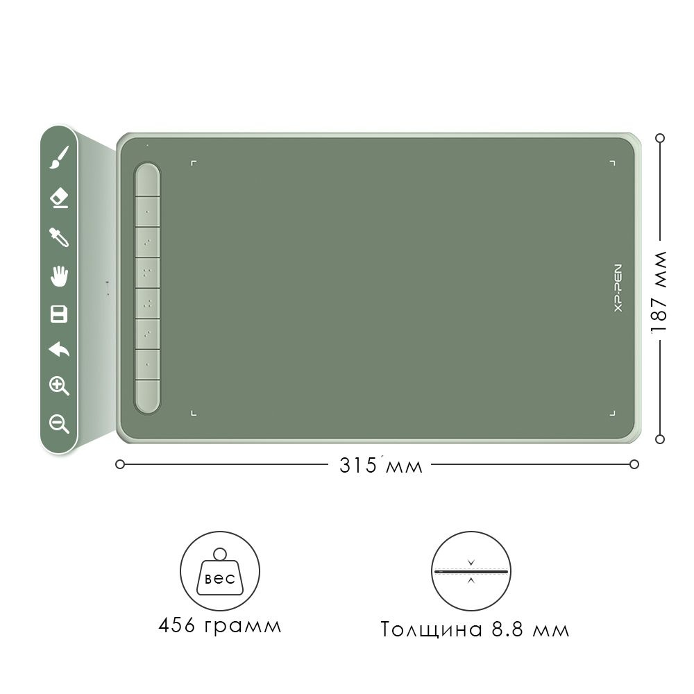 Графический планшет XP-Pen, Android, Chrome OS, 8192 уровня, зеленый купить  по низкой цене с доставкой в интернет-магазине OZON (727598314)