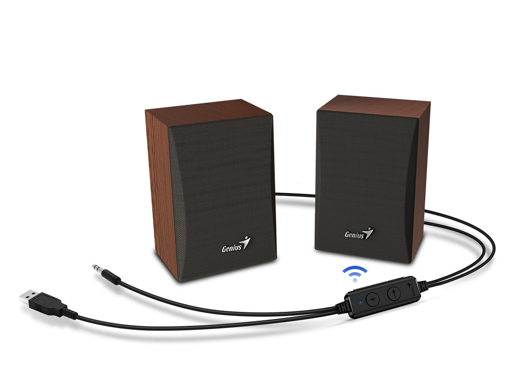 Компьютерные колонки проводные/беспроводные Genius SP-HF380BT, USB/3 ...