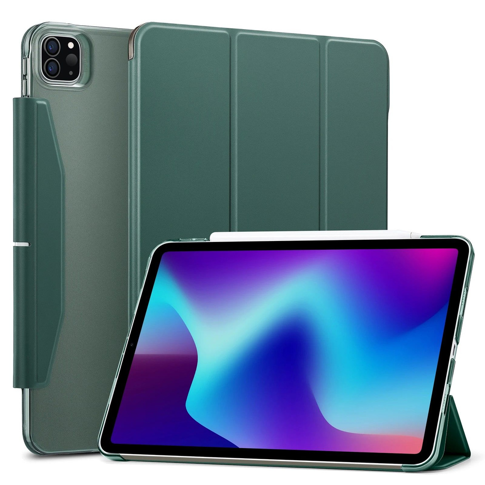 Чехол книжка ESR Ascend Trifold Case для Apple iPad Pro 12.9 (2021, 2022) -  зеленый - купить с доставкой по выгодным ценам в интернет-магазине OZON  (730652534)