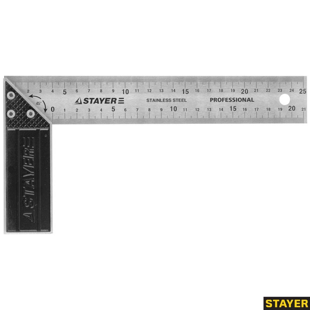 Линейка/угольник Stayer 3431-25_z01 250мм, Металл - купить по выгодным ...