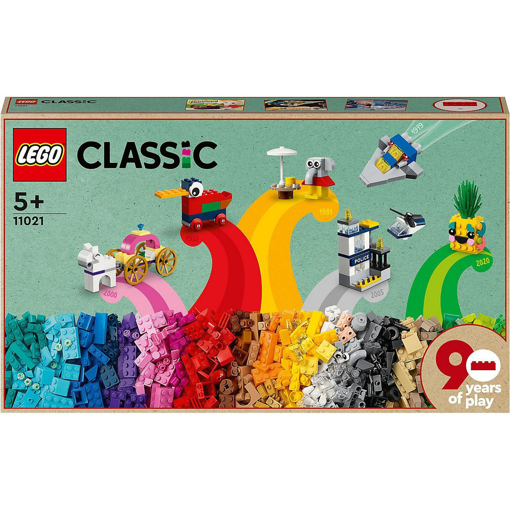 Lego Classic 11021 90 Лет Веселья - купить с доставкой по выгодным ценам в  интернет-магазине OZON (1164785391)