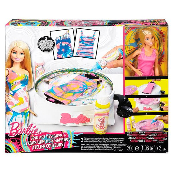 Игровой набор для создания цветных нарядов и кукла Barbie DMC10  #1