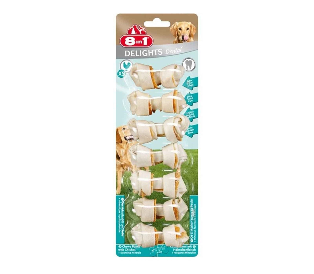 Dental Delights XS косточки с куриным мясом для мелких собак, 7 шт