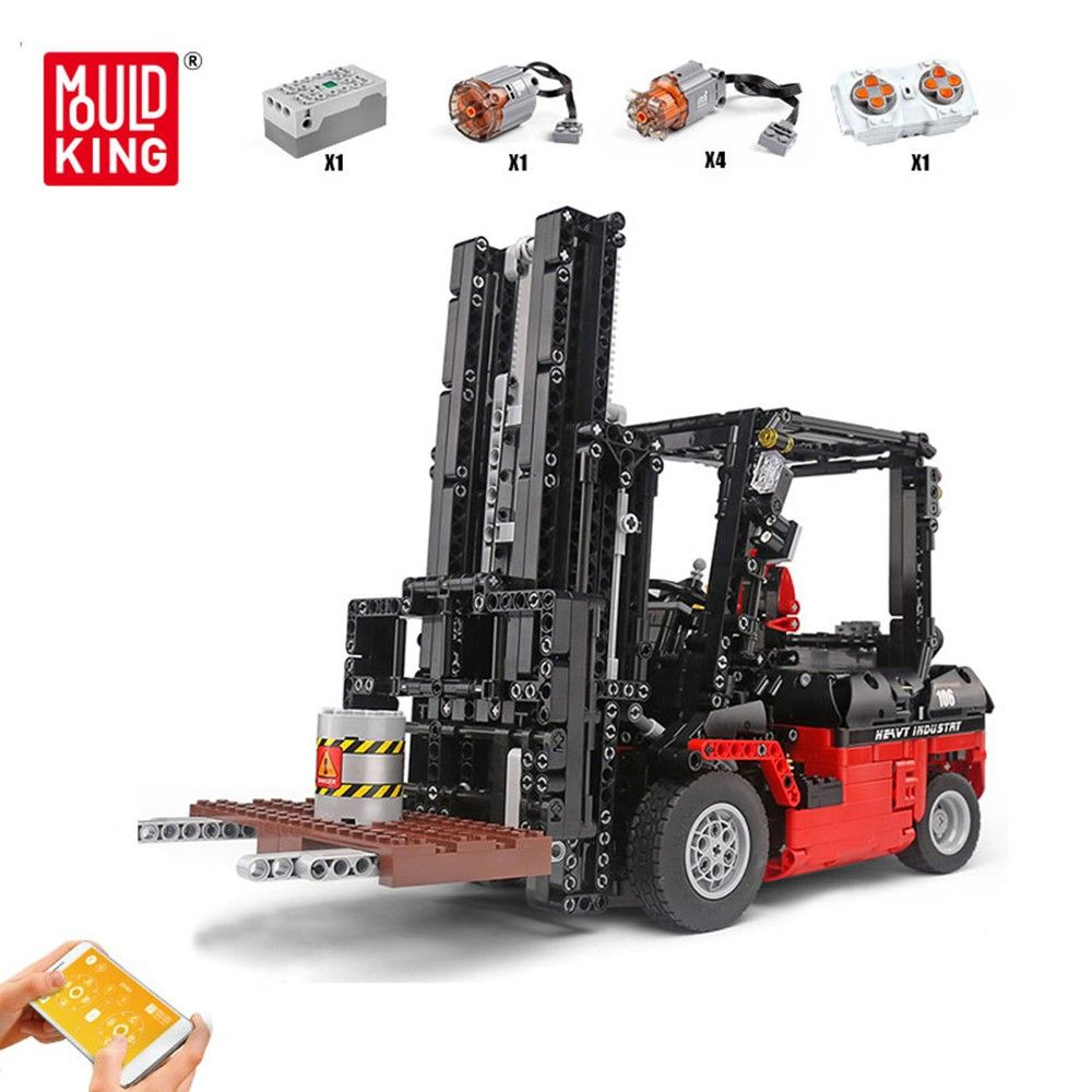 Конструктор MOULD KING Вилочный погрузчик Forklift Mk II с моторизацией  13106 - 1719 деталей, для мальчиков подарок на новый год - купить с  доставкой по выгодным ценам в интернет-магазине OZON (899299623)