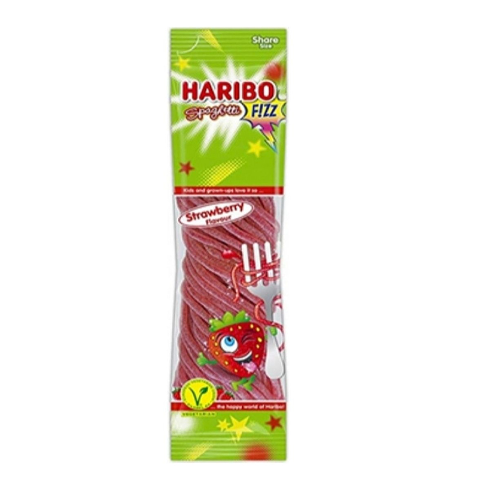 Мармелад жевательный Haribo Spaghetti Strawberry/Мармелад Харибо со вкусом клубники 200гр(Германия)  #1