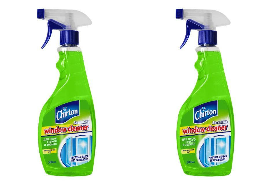 Chirton Стеклоочиститель с распылителем Альпьпийские луга, 500 мл, 2 шт ...