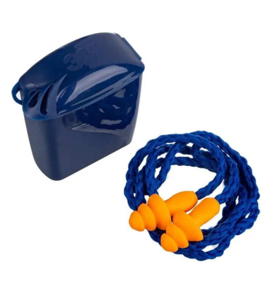 Беруши (вкладыши) многоразовые 3M 1271 ( SNR - 25 дБ ) со шнурком и ...