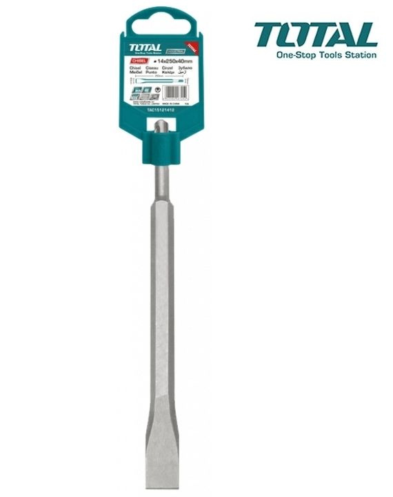 Долото (зубило) плоское для перфоратора 14X250X20mm (SDS+) TOTAL