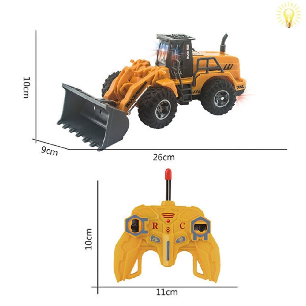 Трактор на пульте управления игрушка, машинка детская на радиоуправлении:  двигается ковш, 1:30, свет, 26 х 9 х 10 - купить с доставкой по выгодным  ценам в интернет-магазине OZON (610683193)