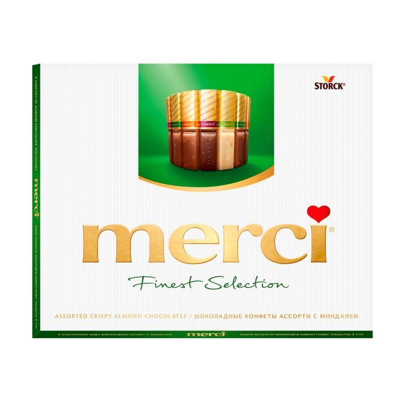 Конфеты шоколадные MERCI с миндалем, 250 г х 3шт #1