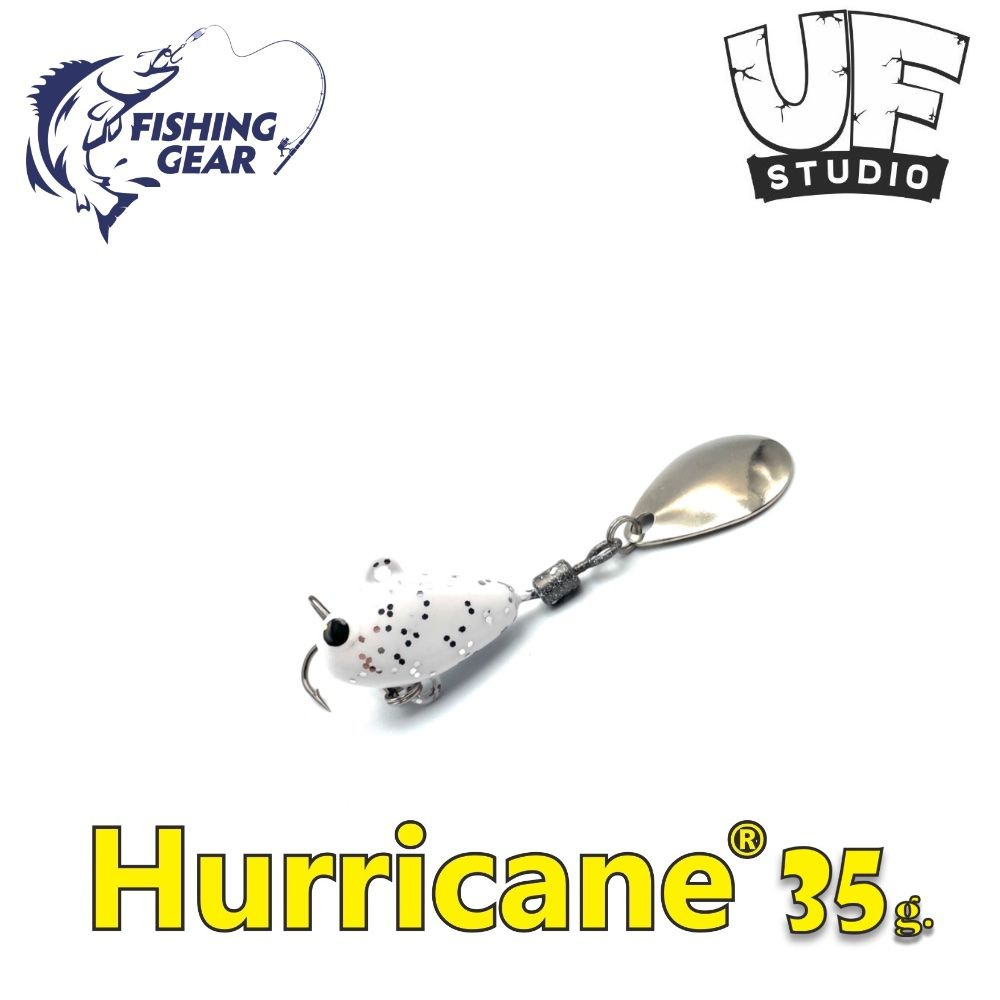 Тейл-спиннер HURRICANE UF STUDIO 35 гр. White Glitter #1