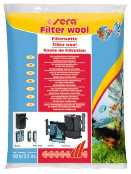 Sera Наполнитель для фильтра вата "Filter Wool", 100 г / #1