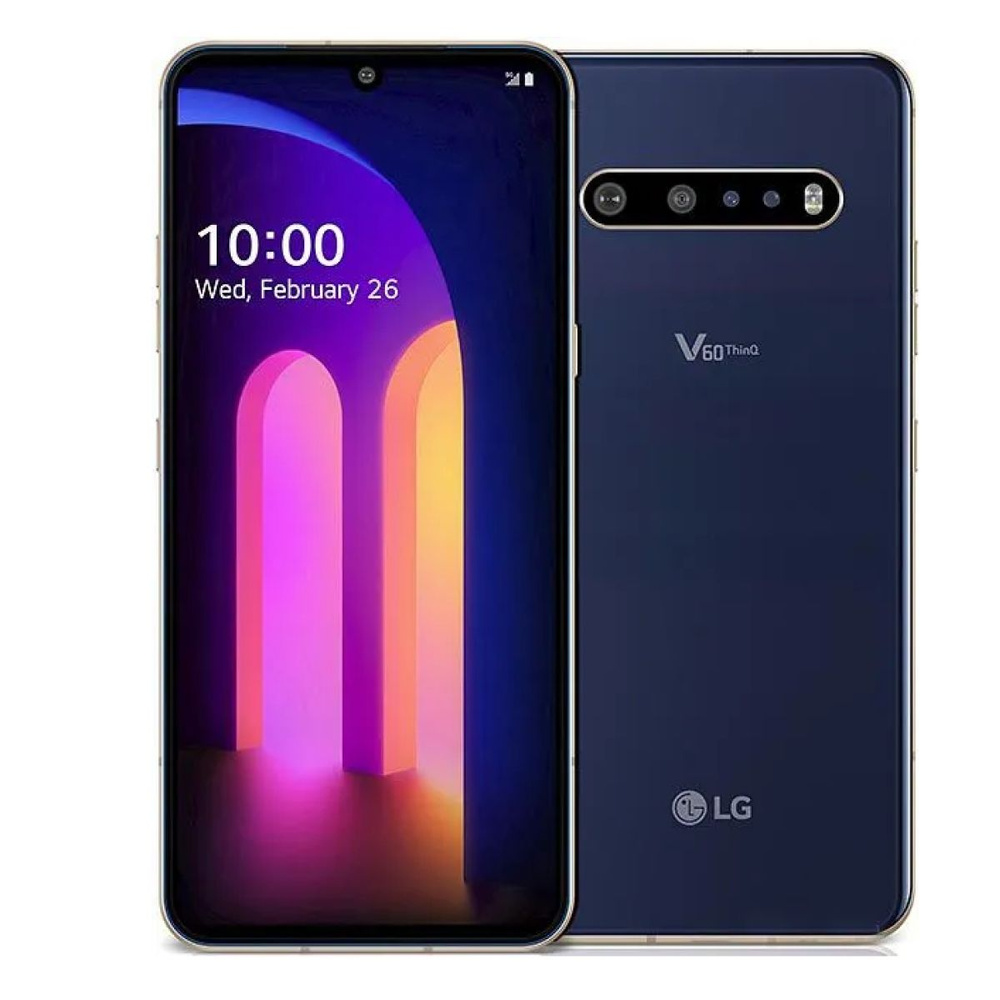 LG Смартфон V60 ThinQ/Google play/Qualcomm Snapdragon 865/ 8/128 ГБ, черный