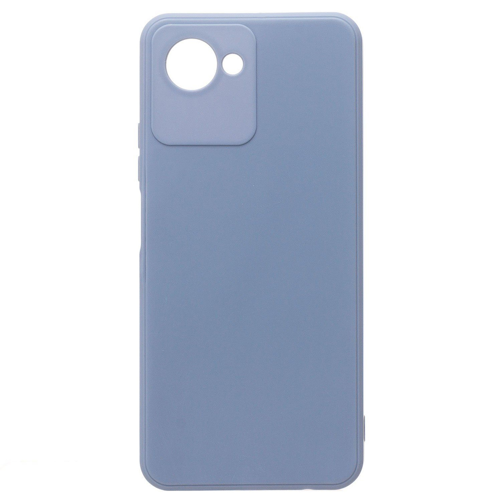 Чехол для Realme C30 (RMX3581), Narzo 50i Prime (RMX3506) силиконовый матовый №8 <синий> #1