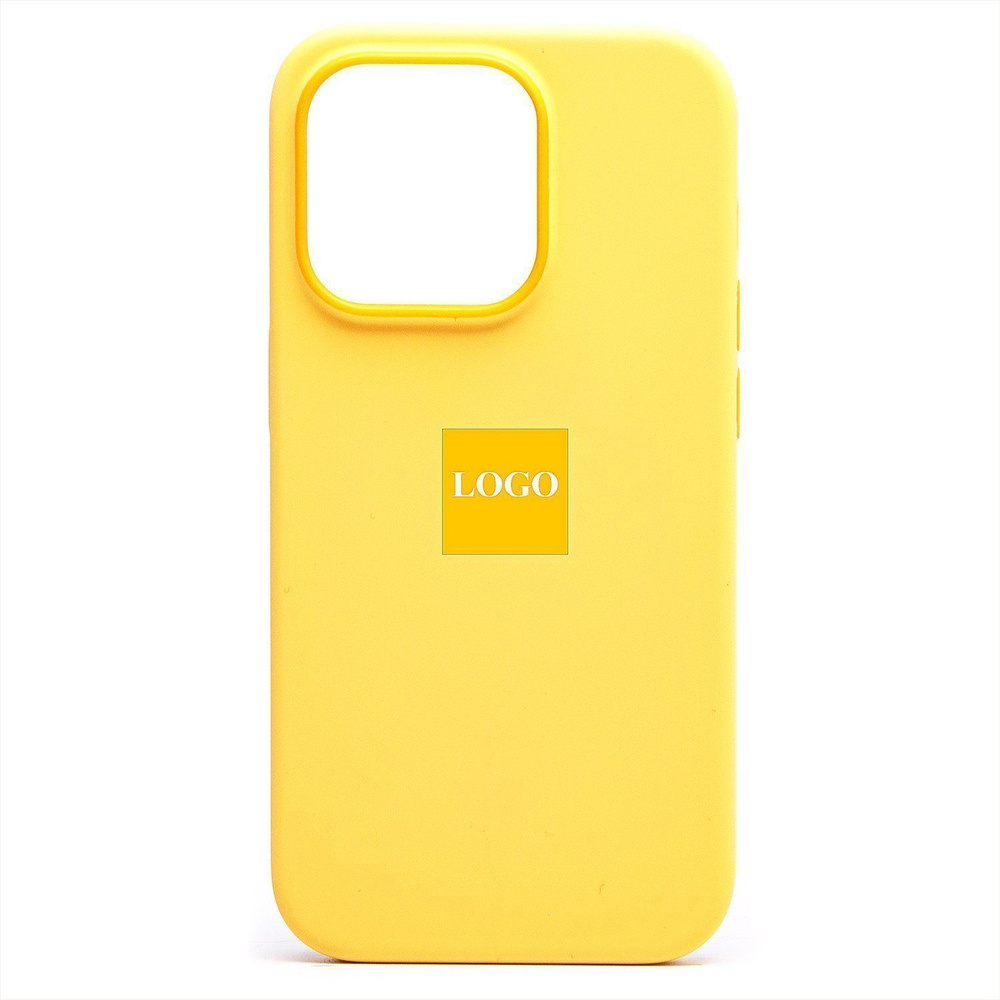 Чехол для iPhone 14 Pro силиконовый Silicone Case MagSafe (анимация работает) <желтый> (премиум) #1