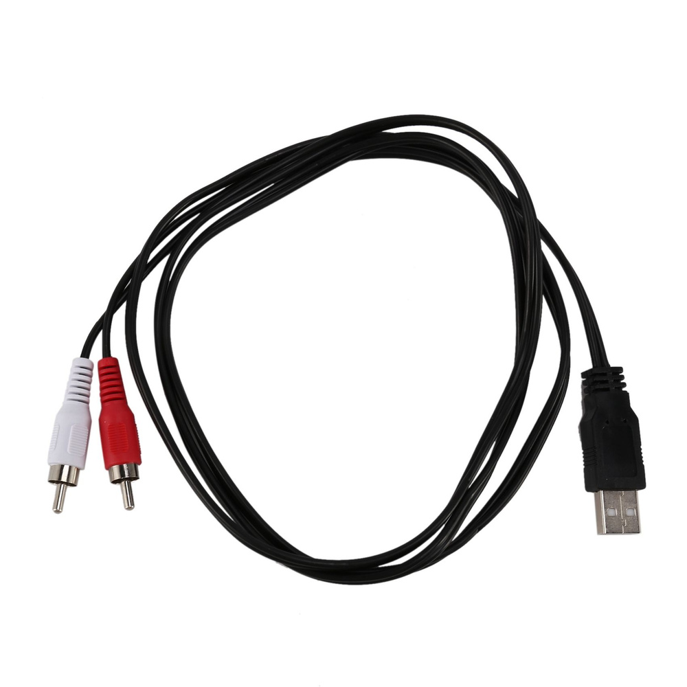 15 м Usb-папа к 2X Rca Кабель Фоно Мужской Av Pc Tv Aux Аудио-видео адаптер  - купить с доставкой по выгодным ценам в интернет-магазине OZON (430437674)