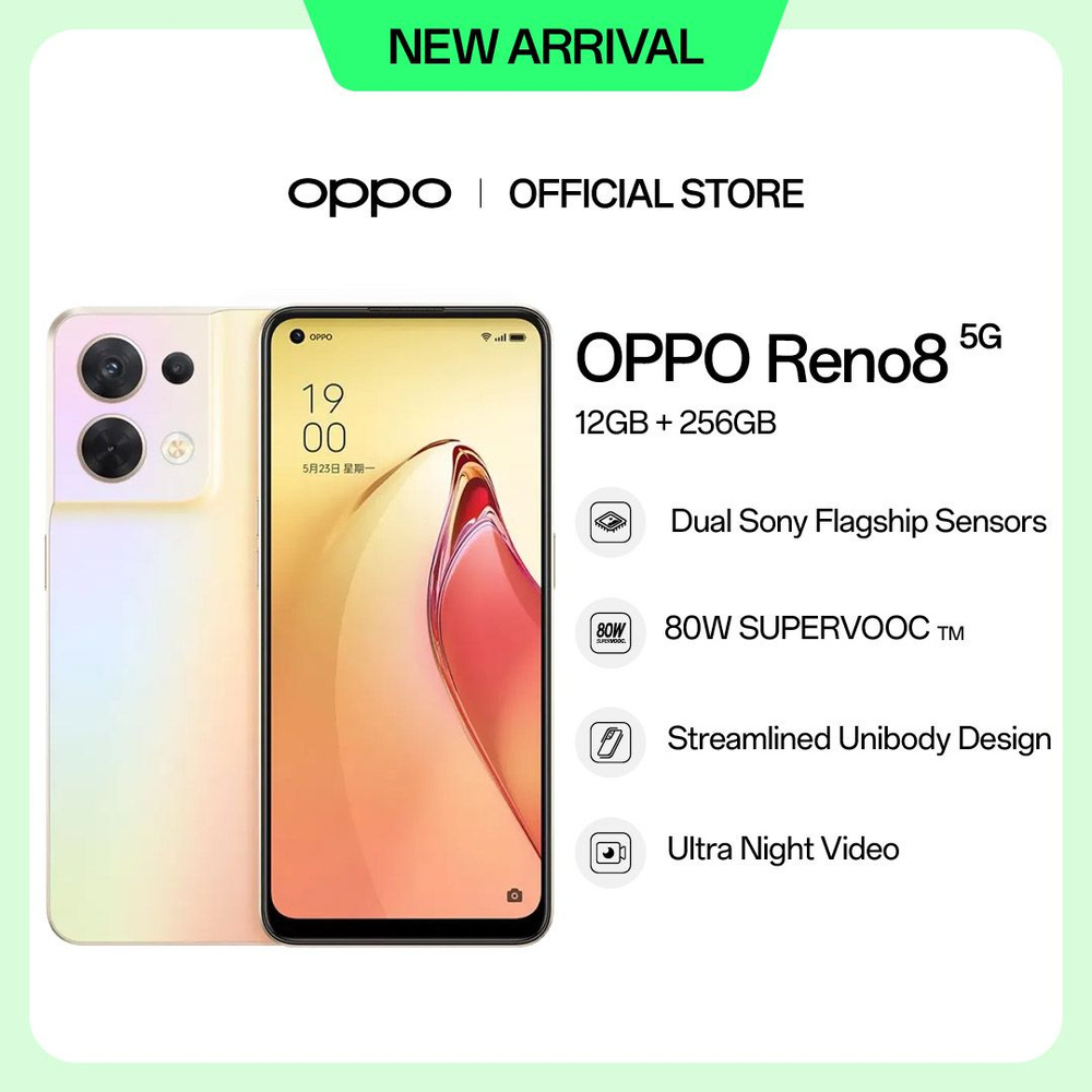 Смартфон OPPO Reno8 12 ГБ + 256 ГБ мобильный телефон 5G смарт-камера  официальный сайт аутентичный киберспортивная игра полный Netcom  оригинальный аутентичный Аутентичный MTK Dimensity 1300 - купить по  выгодной цене в интернет-магазине OZON (899047456)