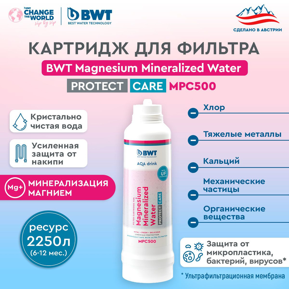 Картридж для фильтра мойку BWT MPC500 Magnesium Mineralized Water/Минерализация Магнием, усиленная защита #1