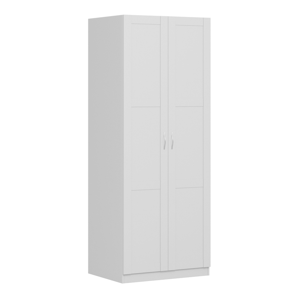 Шкаф ПЕГАС, 2 двери сборные, 78х58х202 см, белый #1