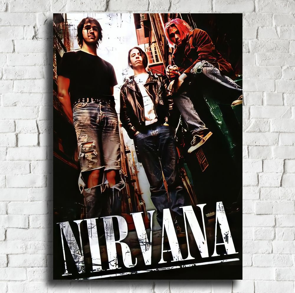 Постер Нирвана - Курт Кобейн А3, 30х40см, Плакат Nirvana - Kurt Cobain  #1