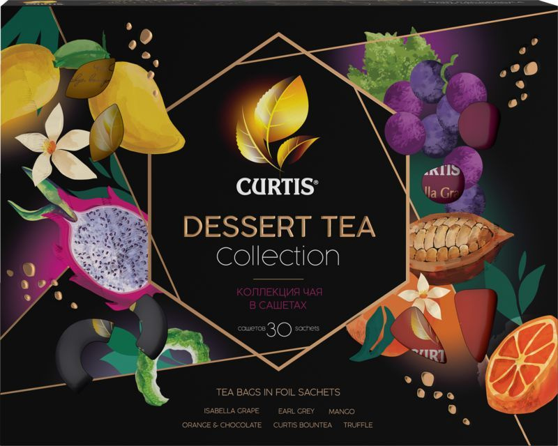 Чай черный пакетированный CURTIS Dessert Tea Collection, 30 пакетиков ассорти  #1