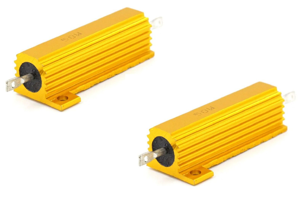 Резистор 10 Ом выводной мощный 50ВТ с радиатором Gold 2шт - купить с ...