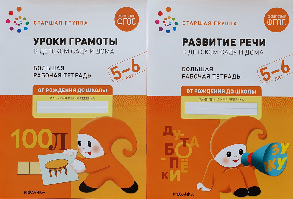 Уроки грамоты. Развитие речи в детском саду и дома. 5-6 лет. Большая ...
