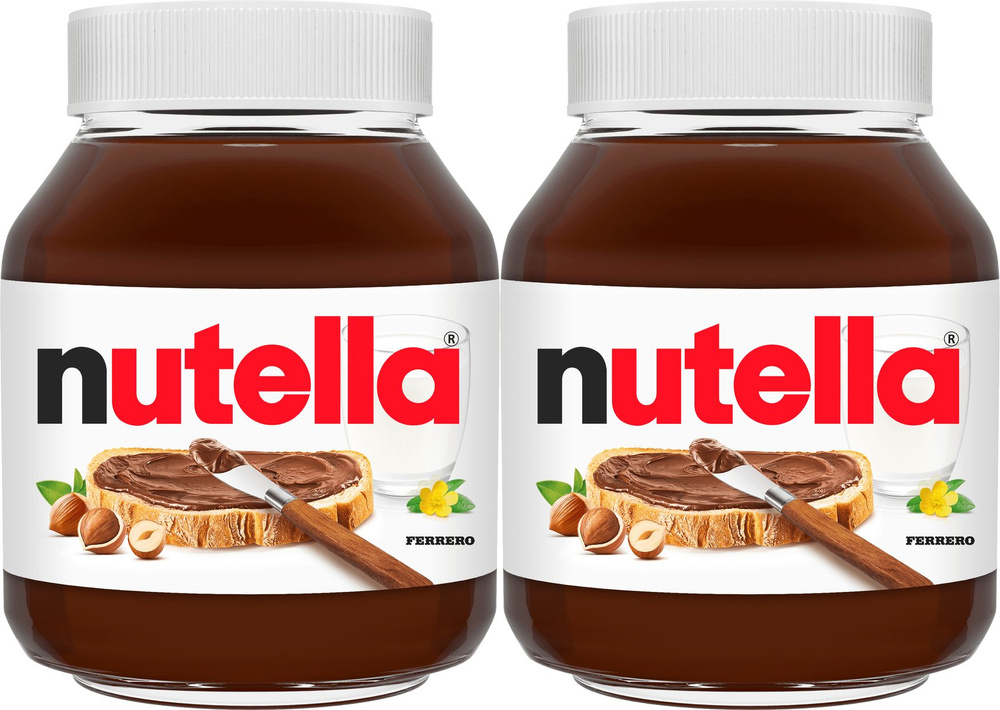 Паста Nutella ореховая с добавлением какао, комплект: 2 упаковки по 180 г  #1
