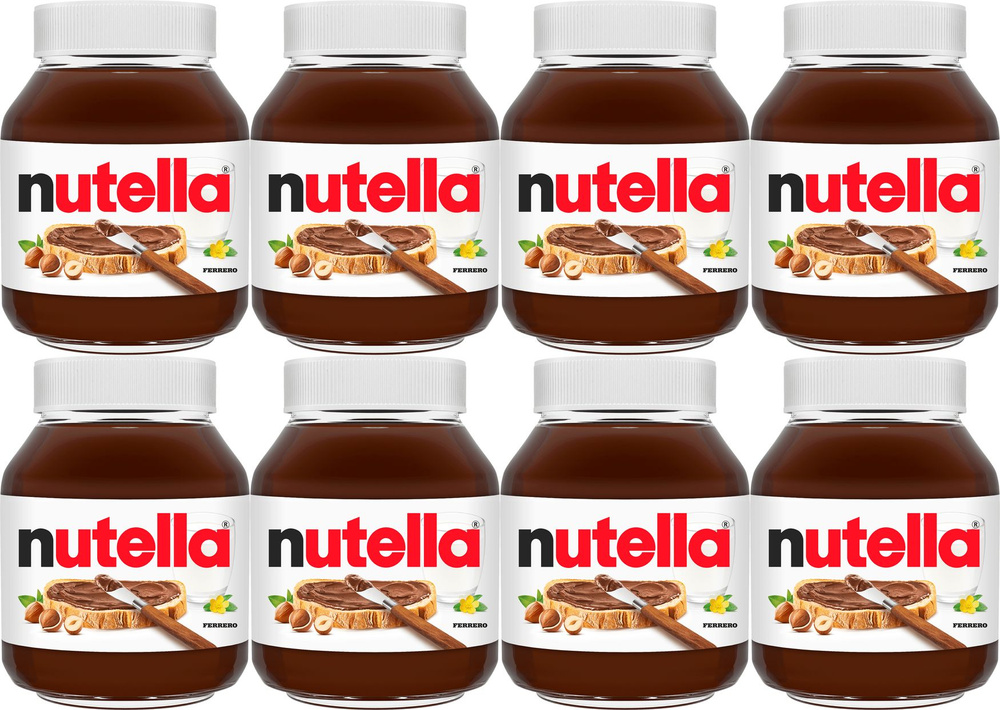 Паста Nutella ореховая с добавлением какао, комплект: 8 упаковок по 180 г  #1