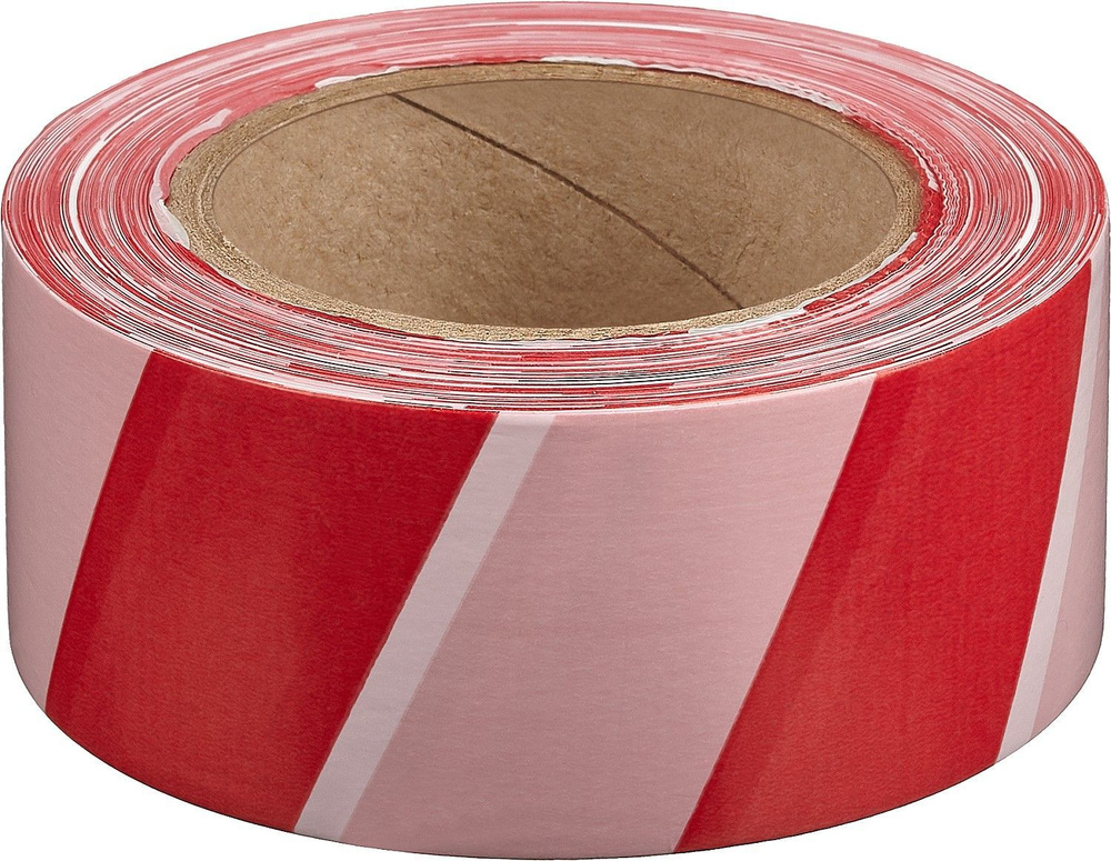 Сигнальная лента ЗУБР цвет красно-белый, 50мм х 200м (12240-50-200)  #1