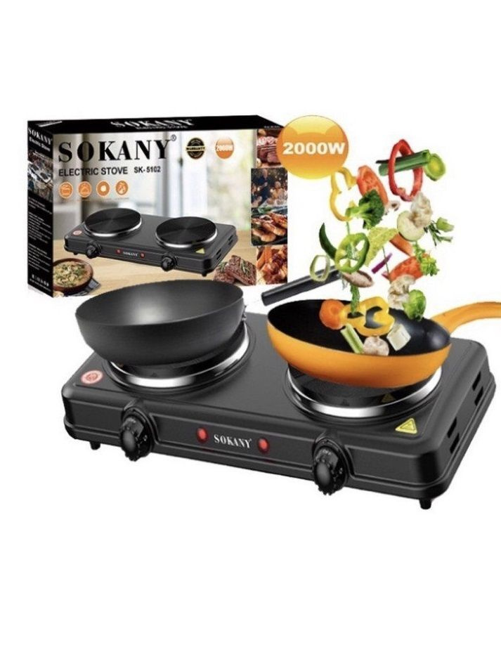Электрическая настольная плита SOKANY Электрическая плита с высокой ...