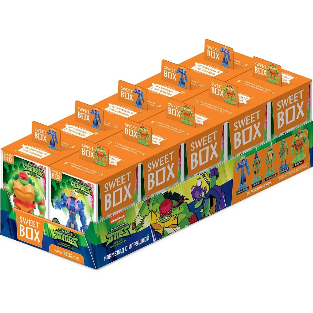 Sweet Box СВИТБОКС ЧЕРЕПАШКИ-НИНДЗЯ Мармелад с игрушкой в