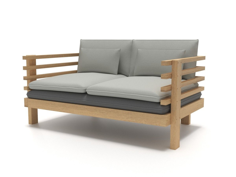 Садовый диван Soft Element Атлантик-С, двухместный, цвет Grey Grfit, из ...