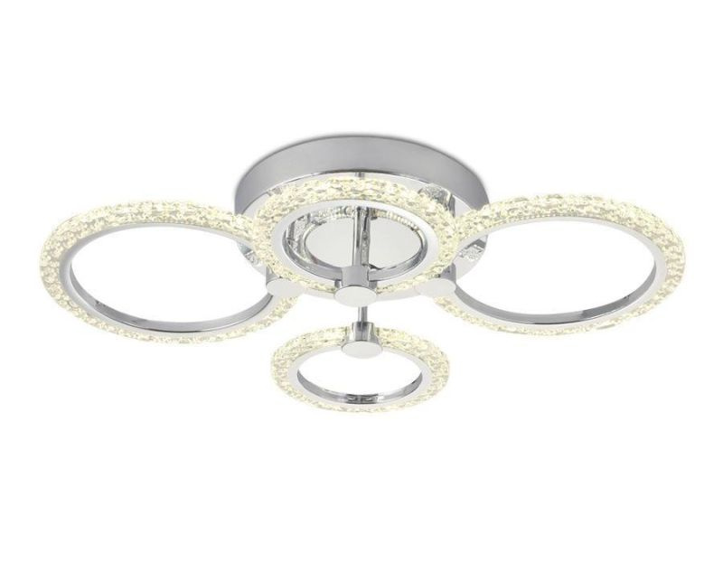 Потолочная светодиодная люстра с пультом Ambrella Light Original FA412/4 CH хром 60W 620*440*120 (ПДУ #1