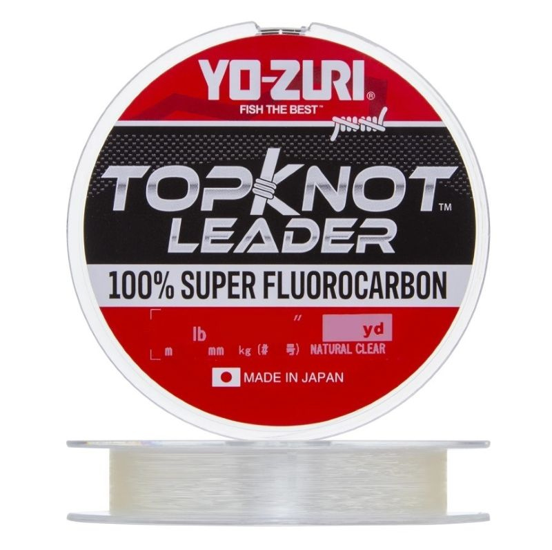 Флюорокарбон Yo-Zuri TOPKNOT LEADER FLUOROCARBON 100% 30YDS 0.470mm (natural clear) #1